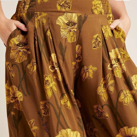 Anthropologie Maeve Terrace Floral Pants size 14 000100 - Picture 3 of 10